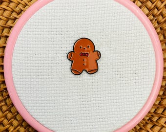Sujetador de agujas para bordado/punto de cruz con diseño de hombre de jengibre