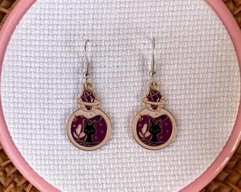 Cat Potion: Novelty Dangle Earrings