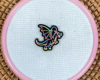 Glow in the Dark Neon Dragon  Embroidery/Cross Stitch Needle minder