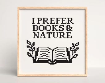 Book Lover Cross Stitch Pattern *digital download*