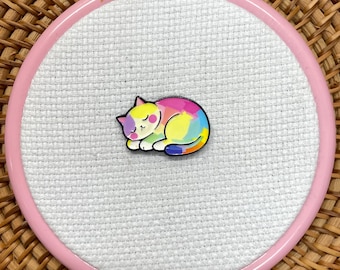 Multicolored Cat Embroidery/Cross Stitch Needle minder