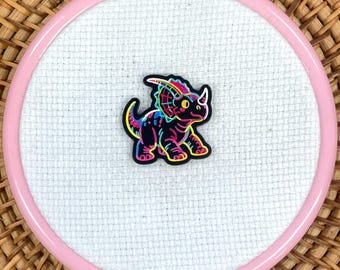 Glow in the Dark Neon Dinosaur Embroidery/Cross Stitch Needle minder
