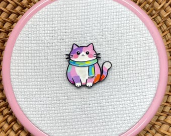 Multicolored Cat Embroidery/Cross Stitch Needle minder