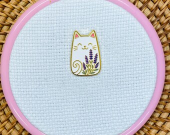 Sujetador de agujas para bordado/punto de cruz de gatos elegantes