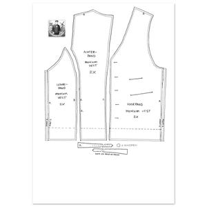 Patroon - Mokum Pak 4 van 4 - Colete / Padrão Mokum Suit 4 de 4 - Colete