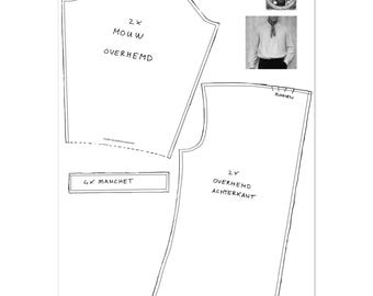 Patroon - Overhemd Stijl 1 - Patrón - Estilo de camisa 1 - 2 de 2