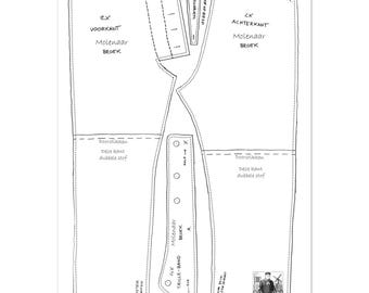 Patroon - Molenaar Pak 3 van 3 - Broek / Pattern Miller Suit 3 of 3 - Trousers