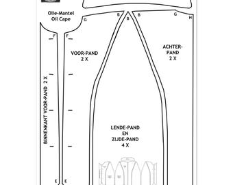 PATROON Olie Mantel - PATTERN Oil Cape