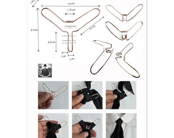 A4 Richtlijn Das en Sjaal haak - Guideline Tie and Scarf hook