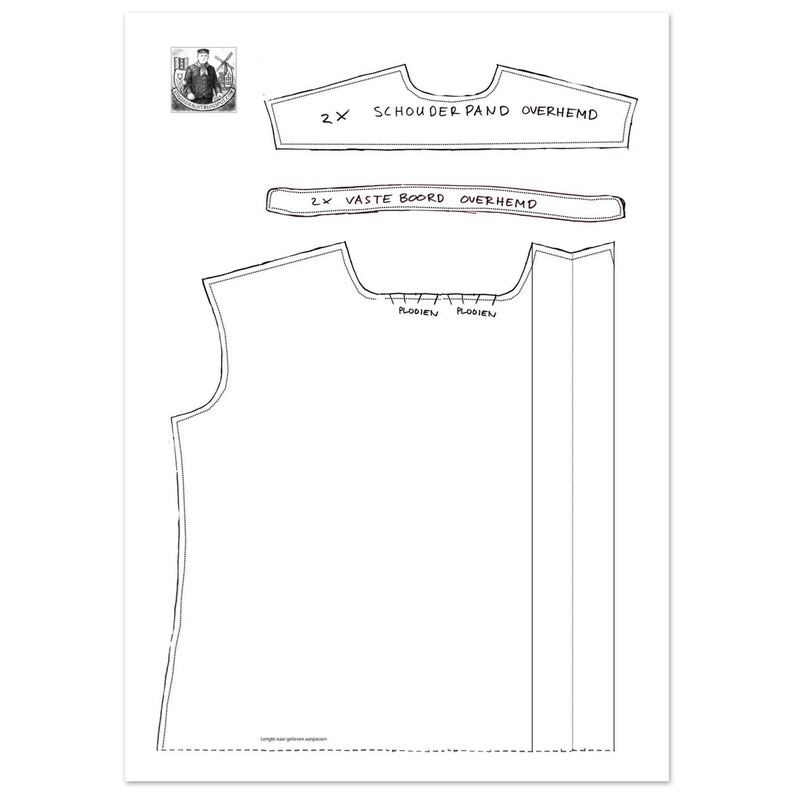 Patroon - Overhemd Stijl 1- Pattern - Shirt Style 1 - 1 of 2 image 1