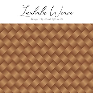 May include: A seamless pattern of a woven brown and tan lauhala weave. The pattern is a repeating design of diagonal lines.