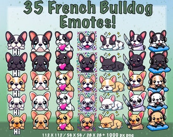 35 Cute French Bulldog Emotes for Twitch, Youtube, Discord