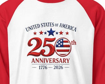 25th Anniversary USA Flag Logo Raglan Shirt | 1776-2026