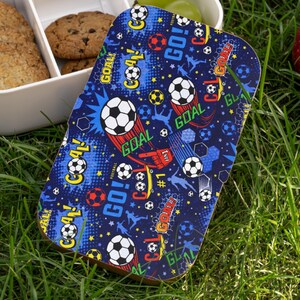Bento-matlåda för fotbollsmål | Matlåda för barn med sportmotiv bild 1