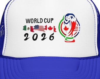 World Cup 2026 Soccer Logo Foam Trucker Hat | USA Mexico Canada