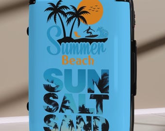 Summer Beach Sunset koffer met palmbomen | Sun Salt Sand-reisbagage