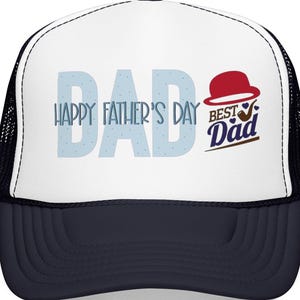 Father's Day Gift Foam Trucker Hat | Vintage Dad Badge image 2