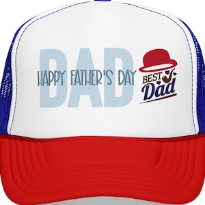 Father's Day Gift Foam Trucker Hat | Vintage Dad Badge image 1