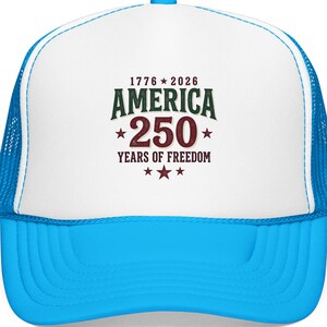 Czapka z pianki America 250 Trucker | Patriotyczna, zabytkowa uroczystość USA zdjęcie 1