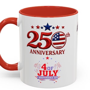 25th Anniversary 4th of July Coffee Mug | American Independence 1776 image 1