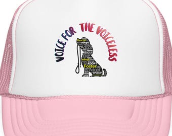 Voice for the Voiceless Foam Trucker Hat | Rescue Dog Paw Print Design