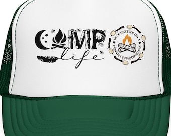 Camp Life Foam Trucker Hat | Camping Logo Mesh Cap