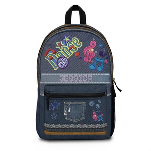 Personalisierter Tanz-Jeansrucksack | Bestickter Kinderrucksack mit Namen Bild 1