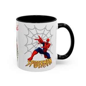 Caneca personalizada com o nome do Homem-Aranha, caneca decorativa para café (325ml, 445ml) | Ilustração de moletom do Homem-Aranha imagem 7