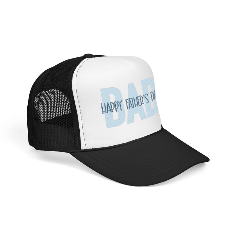 Father's Day Gift Foam Trucker Hat | Vintage Dad Badge image 9