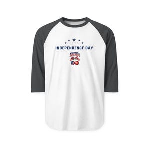 United States 250th Anniversary Raglan T shirt - Patriotic 3/4 Sleeve Baseball Tee image 10