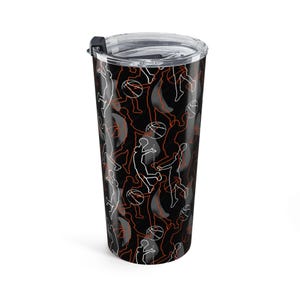 Back To Schol stainless steel body,Basketball Silhouette Thumbler Sports Travel Cup 20oz image 5