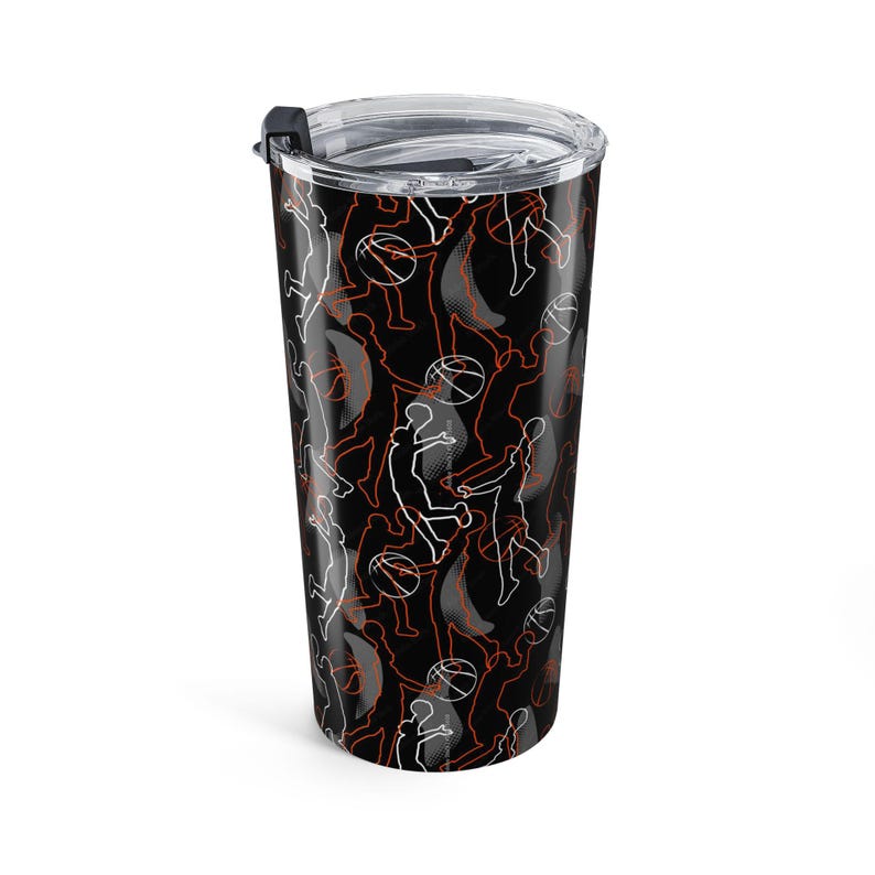 Back To Schol stainless steel body,Basketball Silhouette Thumbler Sports Travel Cup 20oz image 5