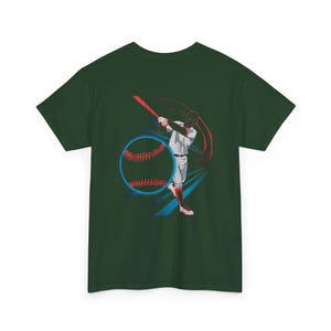 Basebollslagman grafisk t-shirt | Basebollspelare illustration, sporttröja bild 4
