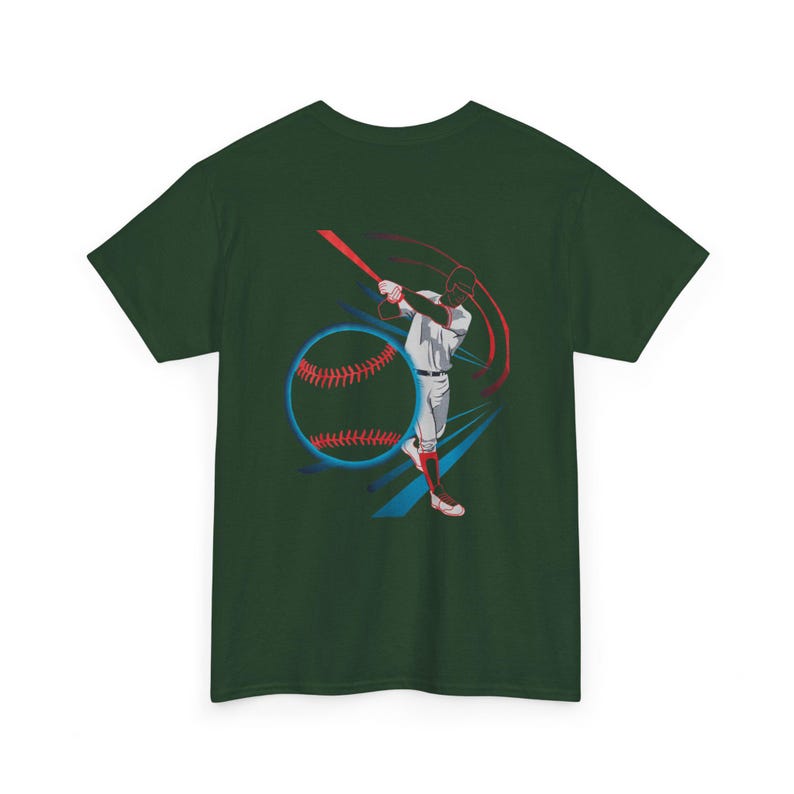 Basebollslagman grafisk t-shirt | Basebollspelare illustration, sporttröja bild 4