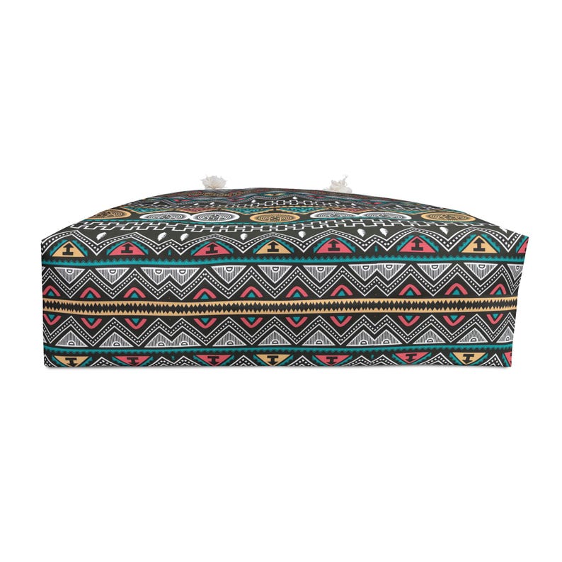Boho Tribal Pattern Weekender Bag | Aztec Chevron Travel Tote image 5