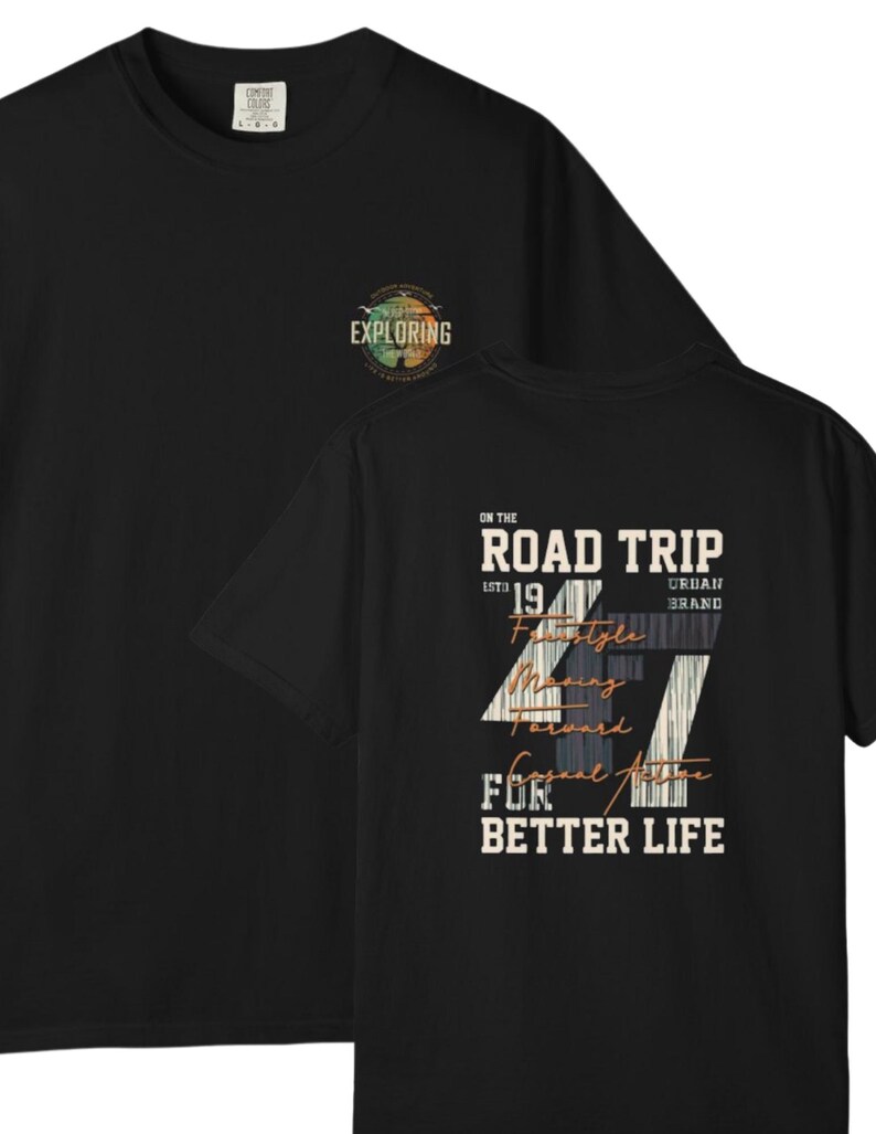Road Trip Grafisk T-shirt | Vintage Kamerakollage, Tryck Baktill bild 3
