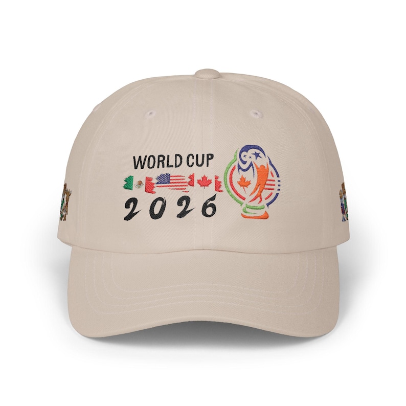 2026 World Cup Soccer Embroidered Cap | Flags & Mascot Dad Cap image 5