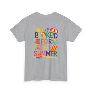 Booked for the Summer Tee | Reading Beach Book Stack Tee image 16
