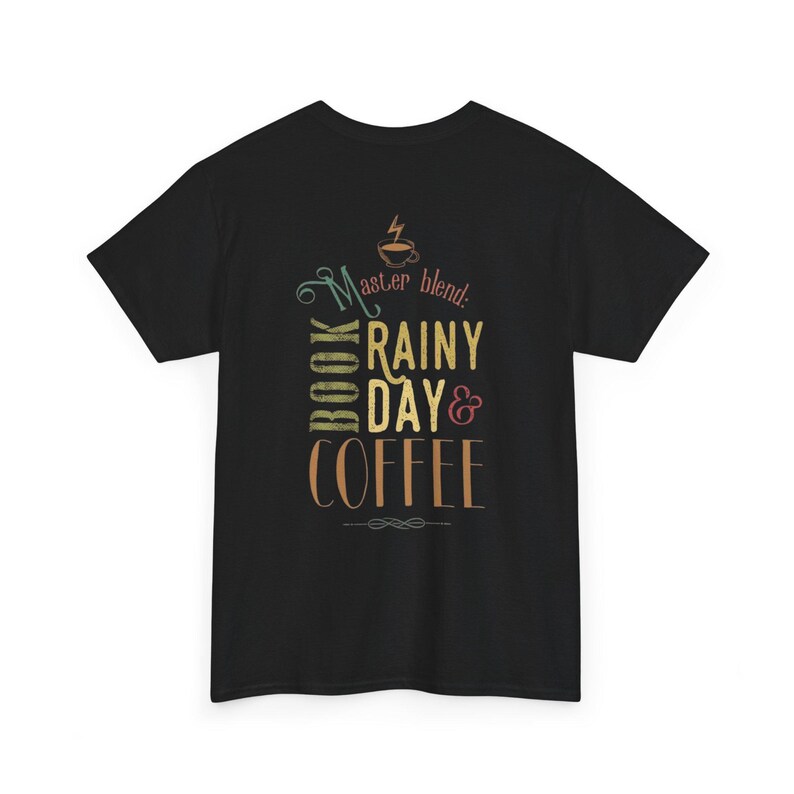 Book Lover,Bookish Rainy Day And Coffee Tee | 'Book Nerd' reading design image 2