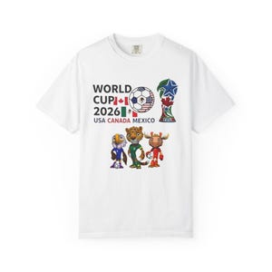 World Cup 2026 Mascots T-Shirt | USA Canada Mexico Soccer Tee image 8