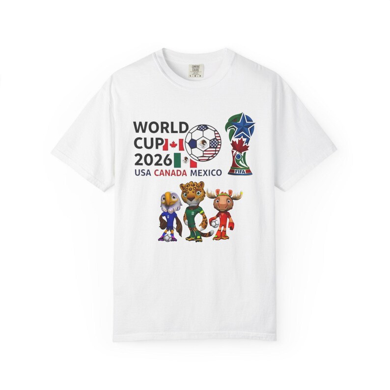 World Cup 2026 Mascots T-Shirt | USA Canada Mexico Soccer Tee image 8