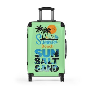 Summer Beach Sunset palm trees suitcase | Sun Salt Sand travel luggage image 2