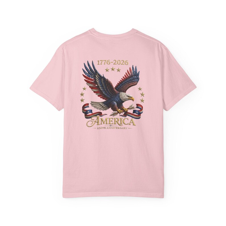 アメリカ建国250周年記念Tシャツ（1776年～2026年）｜愛国的な鷲、自由、国旗 画像 8