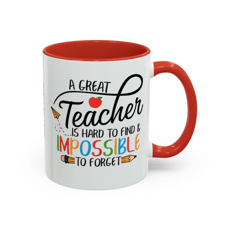 Un buen profesor es difícil de encontrar, imposible de olvidar. Taza de café/taza decorativa (325/444 ml) imagen 4
