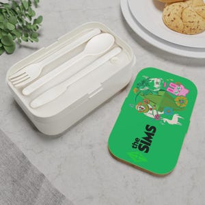 De Sims-personages collage Bento Lunchbox | Gaming-lunchbox, Plumbob-kunst afbeelding 4