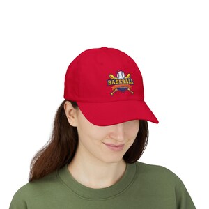 Gorra de béisbol con logo de bates cruzados / Gorra de béisbol bordada imagen 14