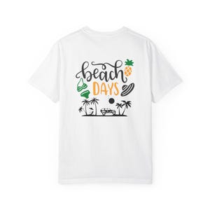 Sun Salt Sand Summer Beach T-shirt | Beach Days Graphic Tee image 5