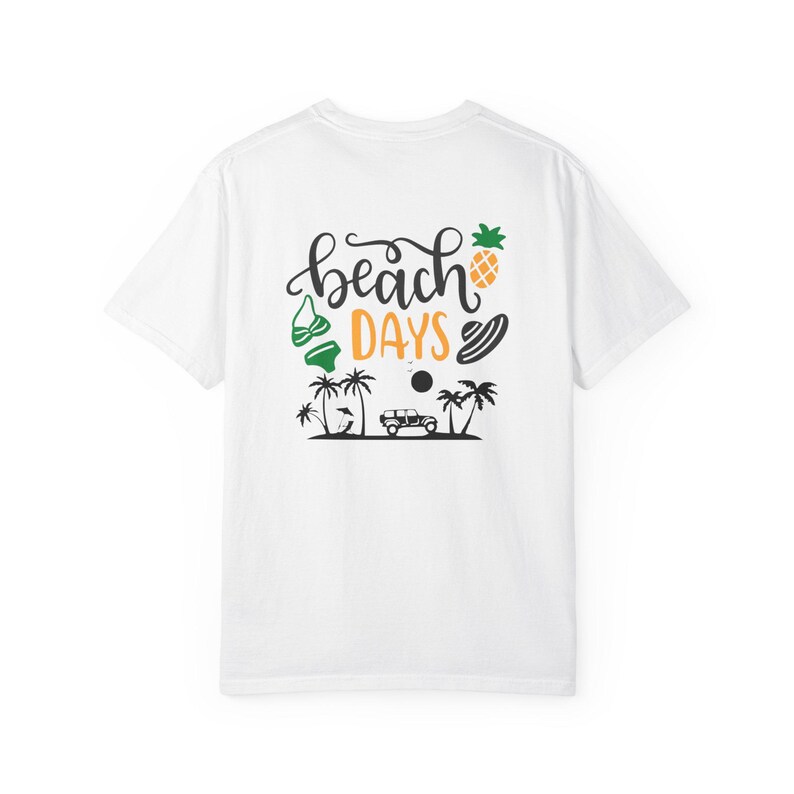 Sun Salt Sand Summer Beach T-shirt | Beach Days Graphic Tee image 5