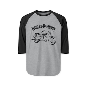 Harley-Davidson Funs Motorcycle Raglan Shirt | Vintage Bike Tee image 8