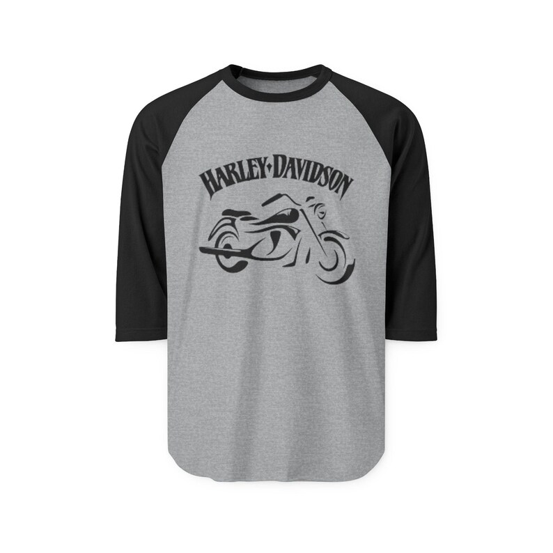 Harley-Davidson Funs Motorcycle Raglan Shirt | Vintage Bike Tee image 8